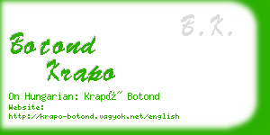 botond krapo business card